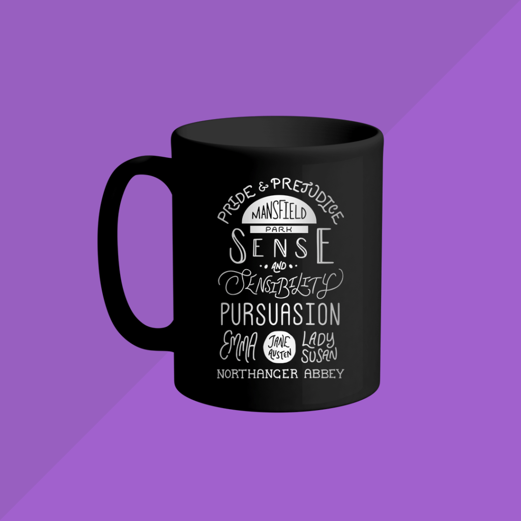 Mug mockup featuring the "By a Lady" design.