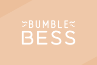 Peach header featuring the BumbleBess logo