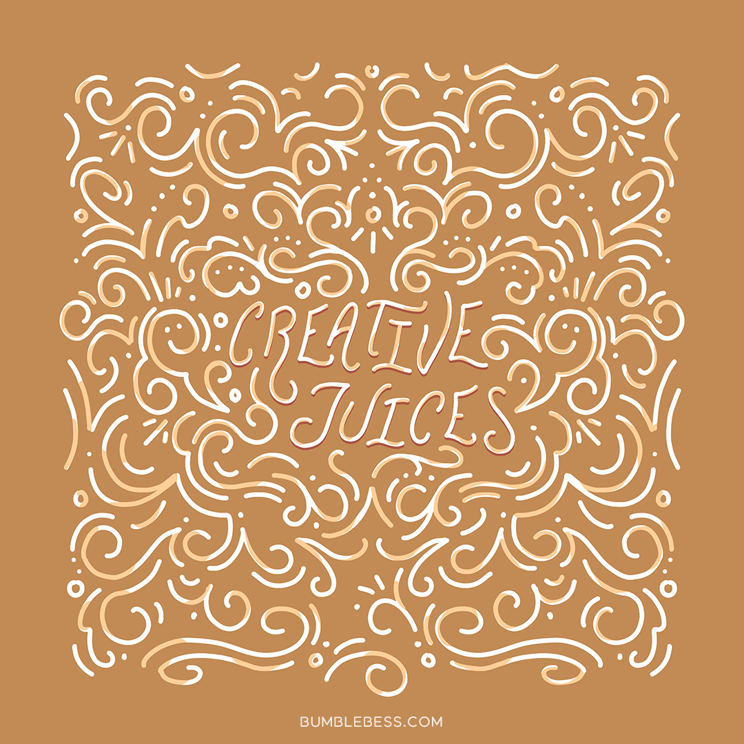 Sample of the Creative Juices design in the tonal colorway from BumbleBess.com